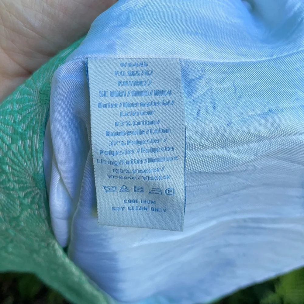 Boden Clara Dress floral daisy jacquard textured glam retro mint 10 10 R - Picture 9 of 11